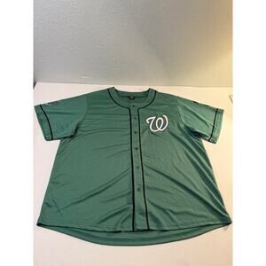 Green Washington Nationals Harry Potter Slytherin Green size  XL Baseball Jersey